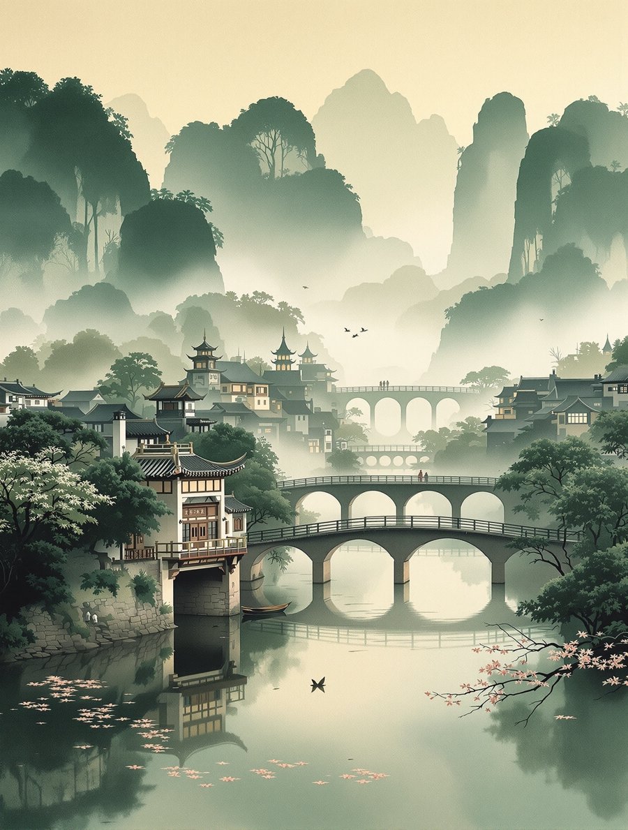 水墨江南一隅 - 古风国韵